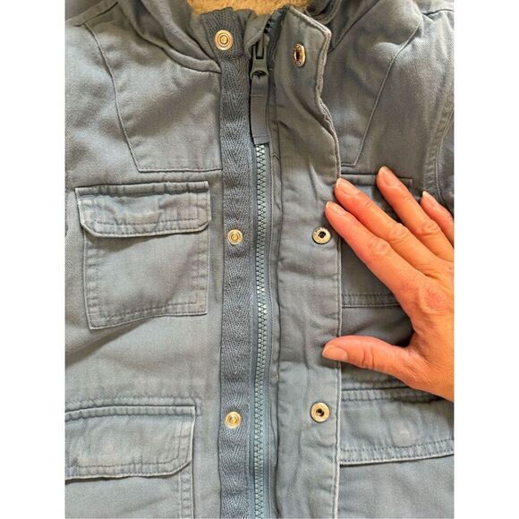 Cat & Jack boys parka coat hooded jacket light blue 3T - Picture 3 of 4